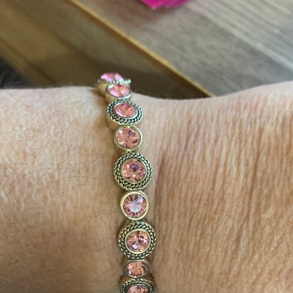 Elegant Pink Stone Bracelet